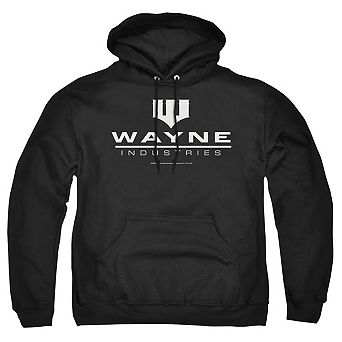 Batman Wayne Logo On Black Adult Pull Over Hoodie