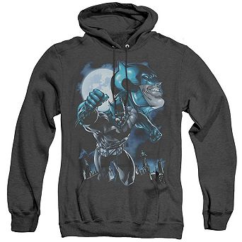 Batman Moonlight Bat Adult Heather Hoodie