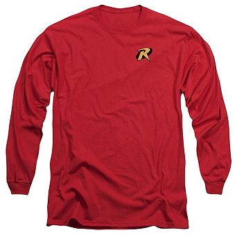 Batman Robin Logo Long Sleeve Adult T-shirt