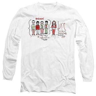 Big Bang Theory Bazinga Equation Long Sleeve Adult T-shirt