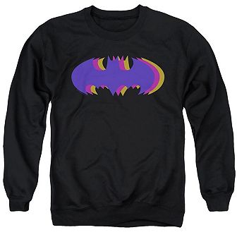 Batman Tri Colored Symbol Adult Crewneck Sweatshirt