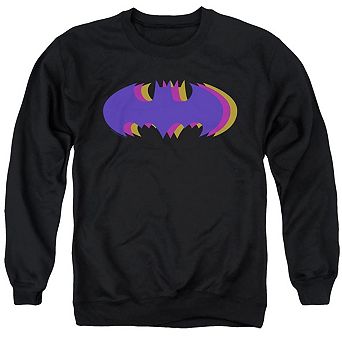 Batman Tri Colored Symbol Adult Crewneck Sweatshirt