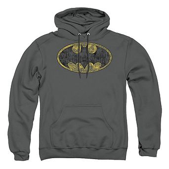 Batman Tattered Logo Adult Pull Over Hoodie