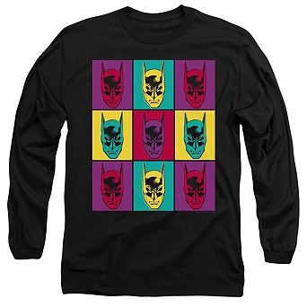 Batman Warhol Batman Long Sleeve Adult T-shirt
