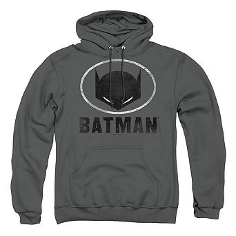 Batman Mask In Oval Adult Pull Over Hoodie