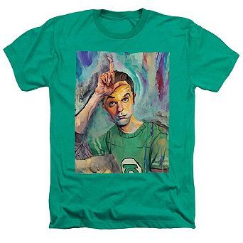 Big Bang Theory Sheldon Painting Adult Heather T-shirt