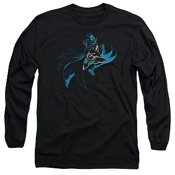 Batman Neon Batman Long Sleeve Adult T-shirt