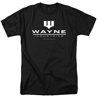 Batman Wayne Logo On Black Short Sleeve Adult T-shirt