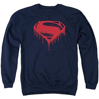 Batman V Superman Splattered Adult Crewneck Sweatshirt