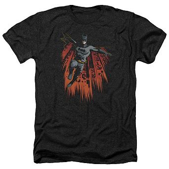 Batman Majestic Adult Heather T-shirt