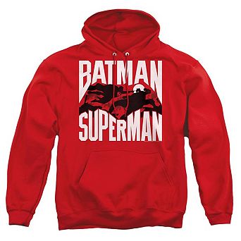 Batman V Superman Silhouette Fight Adult Pull Over Hoodie