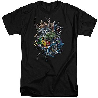 Batman Saints And Psychos Short Sleeve Adult Tall T-shirt