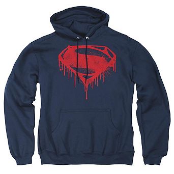 Batman V Superman Splattered Adult Pull Over Hoodie