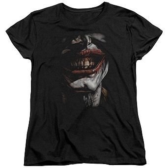 Batman Smile Of Evil Short Sleeve Womens T-shirt