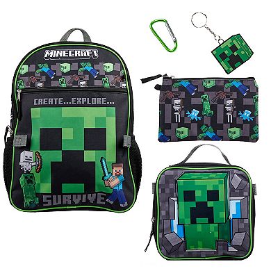 Minecraft 5 pc Backpack Set