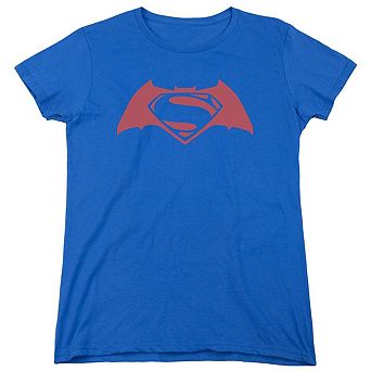 Batman V Superman Simple Logo Short Sleeve Womens T-shirt