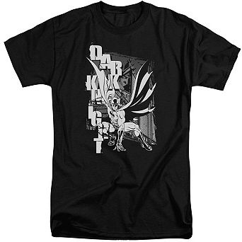 Batman Vertical Letters Short Sleeve Adult Tall T-shirt