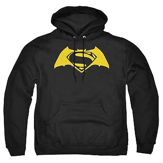 Batman V Superman Simple Logo Adult Pull Over Hoodie