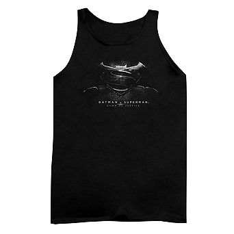 Batman V Superman Bw Logo Adult Tank Top