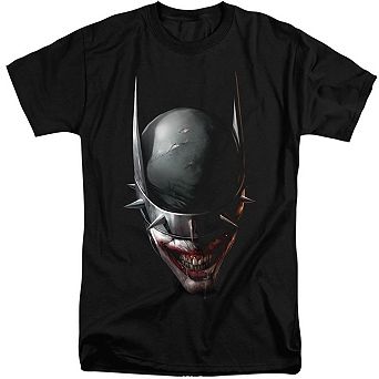 Batman Who Laughs Head Short Sleeve Adult Tall T-shirt