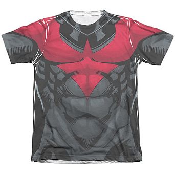 Batman Nightwing Red Uniform Sleeve T-shirt