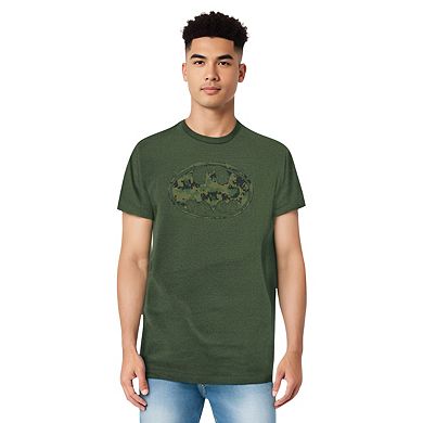 Batman Marine Camo Shield Adult Heather T-shirt