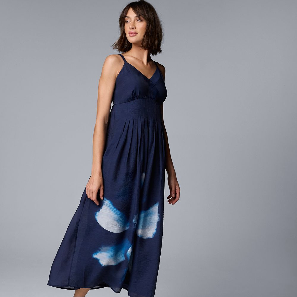 strapless open back dress Pleats Please Issey Miyake Sheer Bounce Dress in Blue Salt Curated at Jake  and Jones