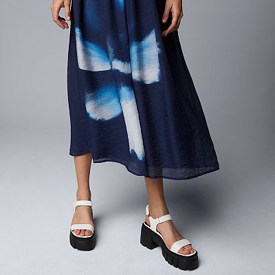 women's simply vera vera wang pleated midi dress Women's Simply Vera Vera Wang Pleated Midi Dress