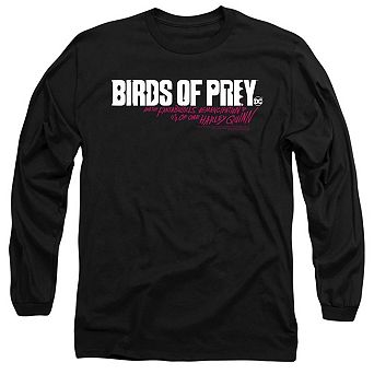 Birds Of Prey Horizontal Logo Long Sleeve Adult T-shirt