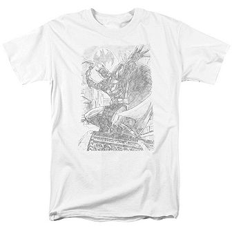 Batman Pencil Batarang Throw Short Sleeve Adult T-shirt