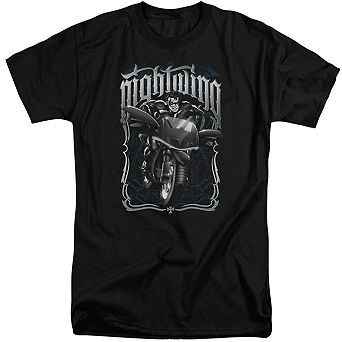 Batman Nightwing Biker Short Sleeve Adult Tall T-shirt