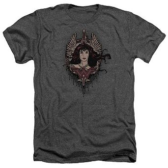 Batman V Superman Winged Goddess Adult Heather T-shirt