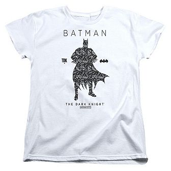 Batman Paislety Silhouette Short Sleeve Womens T-shirt