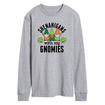 Men's Shenanigans With My Gnomies Long Sleeve Graphic Tee