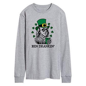 Men's St Paddy's Ben Drankin' Long Sleeve Graphic Tee