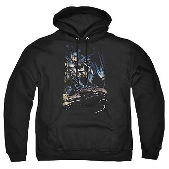 Batman Perched Adult Pull Over Hoodie