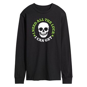 Men's Need All The Luck I Can Get Long Sleeve Graphic Tee
