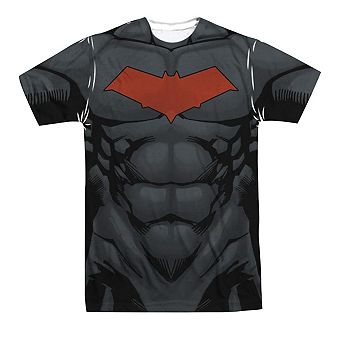 Batman Red Hood Style 2 Short Sleeve Adult Poly Crew T-shirt