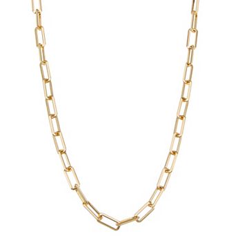 Nine West Gold Tone Link Collar Necklace