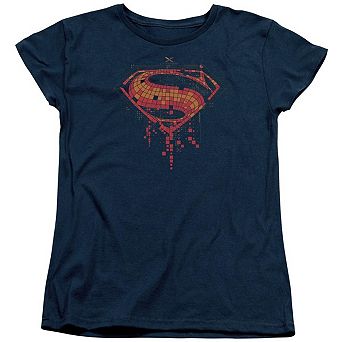 Batman V Superman Tech Super Logo Short Sleeve Womens T-shirt