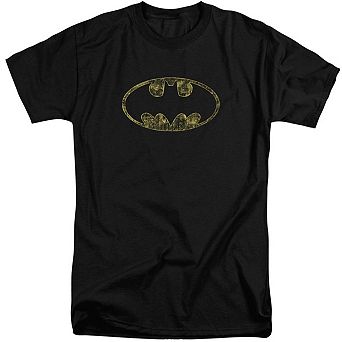 Batman Tattered Logo Short Sleeve Adult Tall T-shirt