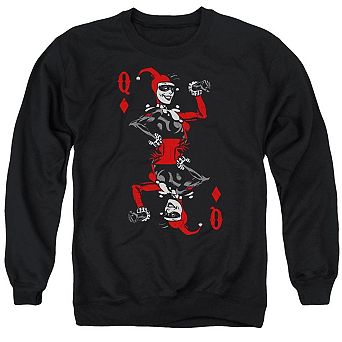 Batman Quinn Of Diamonds Adult Crewneck Sweatshirt