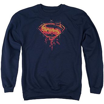 Batman V Superman Tech Super Logo Adult Crewneck Sweatshirt