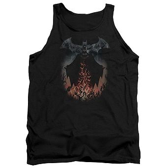 Batman Smoke & Fire Adult Tank Top