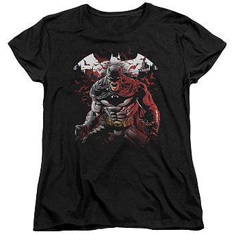Batman Raging Bat Short Sleeve Womens T-shirt