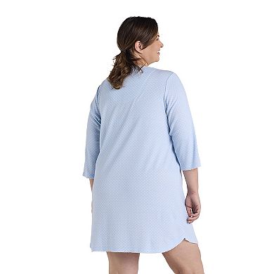 Plus Size Miss Elaine Essentials Cottonessa Short Gown
