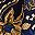 Navy Gold Floral