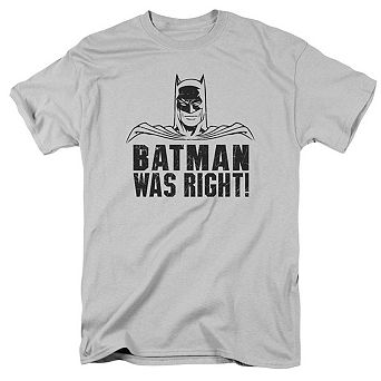 Batman Was Right Short Sleeve Adult T-shirt