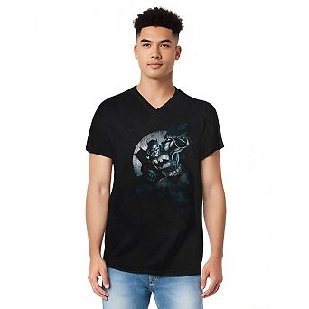 Batman Spotlight Short Sleeve Adult V Neck T-shirt