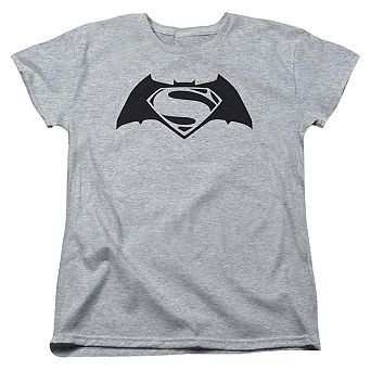 Batman V Superman Simple Logo Short Sleeve Womens T-shirt